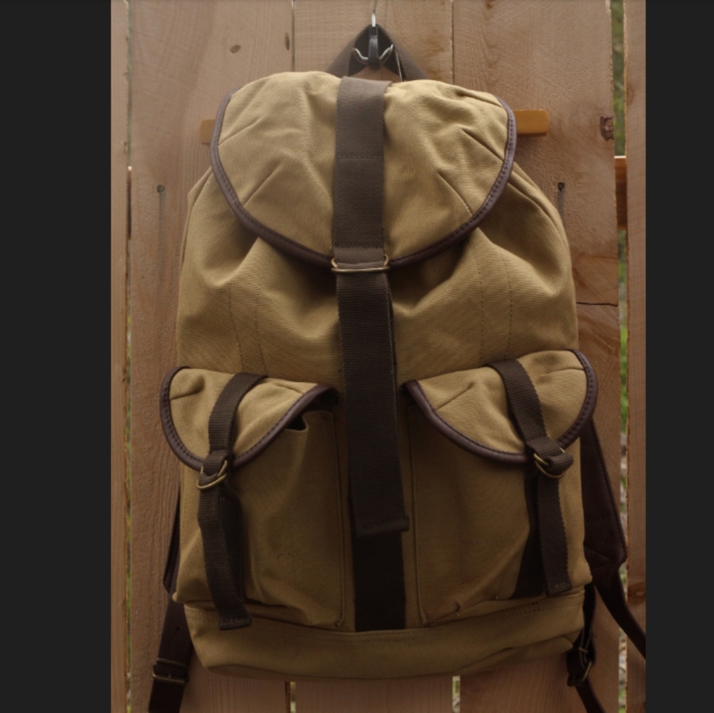 Tommy Bahama Backpack Canvas and Leather Straps